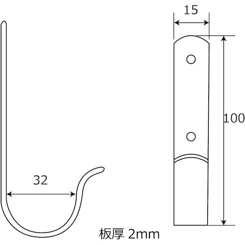 WAKI 스텐 J형 후크 BK-378 100MM 시요우 BK-378 1개