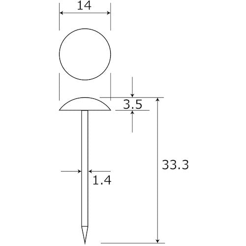 WAKI Colored Floor Mat Tacks BS-402 Green 20pcs BS-402 1PK