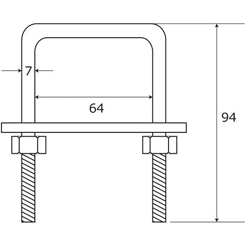 WAKI C-shaped bolt set 15-811 M8X2 15-811 1 piece