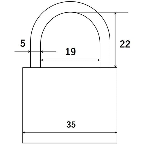 WAKI 南京錠 バラ IB−058 35MM IB-058 1 個
