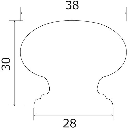 WAKI 木製つまみ 木地 TW−302 40MM TW-302 1 個