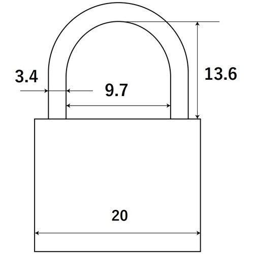 WAKI 南京錠 バラ IB−068 20MM IB-068 1 個