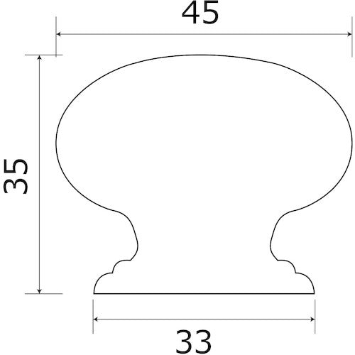 WAKI 木製つまみ 木地 TW−301 45MM TW-301 1 個