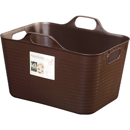 ヒマラヤ化学 ハッピーバケット 角 1508 M型 ブラウン 458×360×306 150886 1 個
