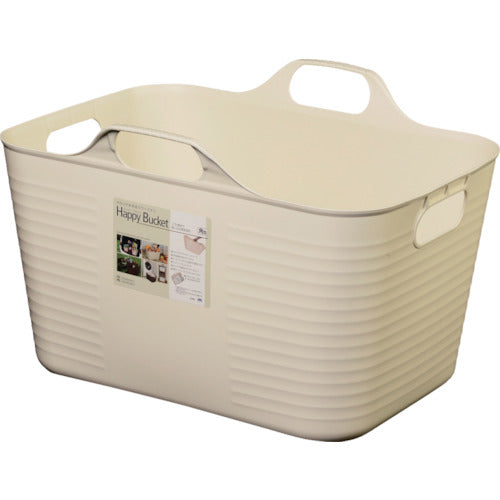 ヒマラヤ化学 ハッピーバケット 角 1508 M型 アイボリー 458×360×306 150848 1 個