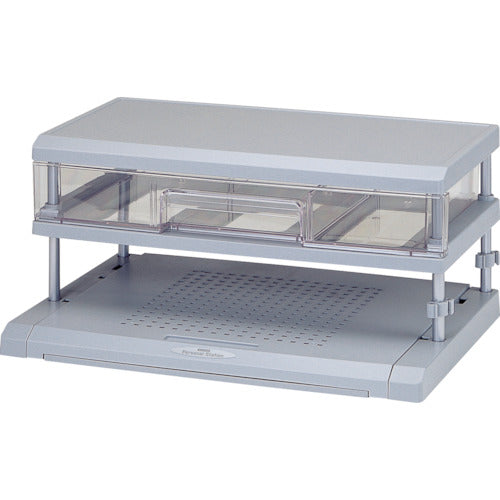 ヒマラヤ化学 パソコンラック 引出付 4603 22型 グレー 485×332×220 460343 1 個