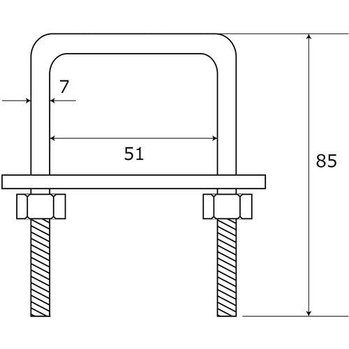 WAKI C-shaped bolt set 15-810 M8X1 1/2 15-810 1 piece