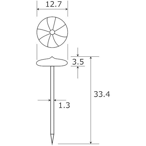 WAKI Colored Flooring Nails BS-421 Clear 50pcs BS-421 1PK