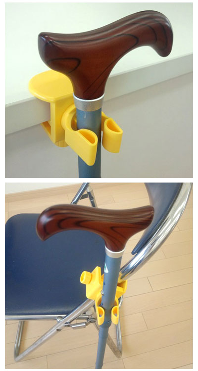 Cane rest X (cross) type / tue-NX Yellow 1 piece