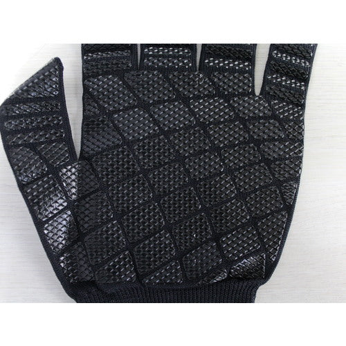 Fukutoku Anti-Slip Gloves, Suction, Black, L, Set of 3, 786-L-3P-BK, 1 set