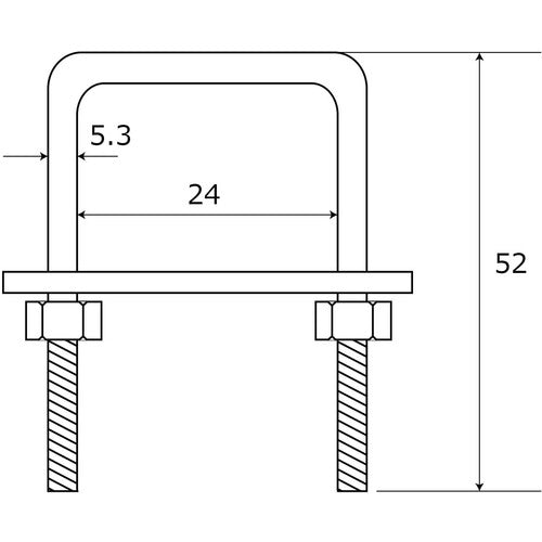 WAKI 코형 볼트 세트 15-806 M6X1/2 15-806 1개