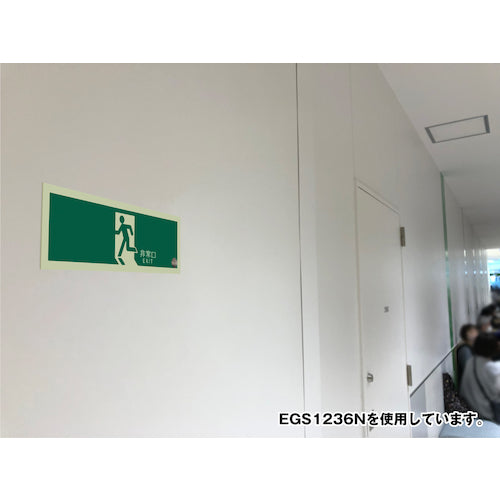 TRUSCO Medium Brightness Luminous Guidance Sign (Fire Department Approved) ← Emergency Exit Left Arrow 120X360 EGS1236-L 1 Sheet