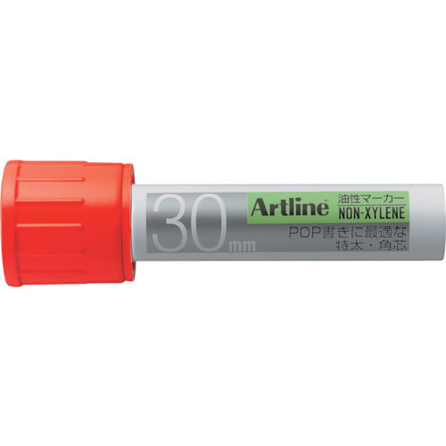 シヤチハタ アートライン油性マーカー角30 赤 K-123-R 1 本