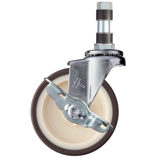 ハンマー パイプ差込み式キャスター パイプ差込み式キャスター 自在(ストッパー付) 車輪径100mm ウレタン車輪 4156EX-UR100 1 個