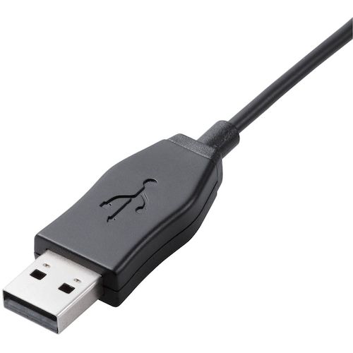 エレコム オーバーヘッドタイプヘッドセット 両耳 USB 40mmドライバ ブラック HS-HP30UBK 1 個