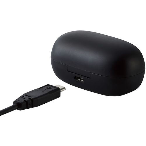 ELECOM 블루투스 이어폰 트루 무선 FAST MUSIC TWS10 블랙 LBT-TWS10BK 1개