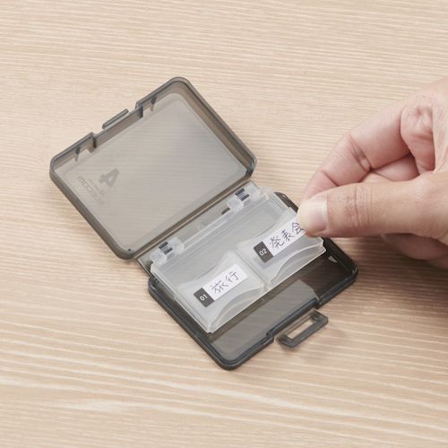 ELECOM SD card case, holds 4 cards, CMC-06NSD4, 1 unit