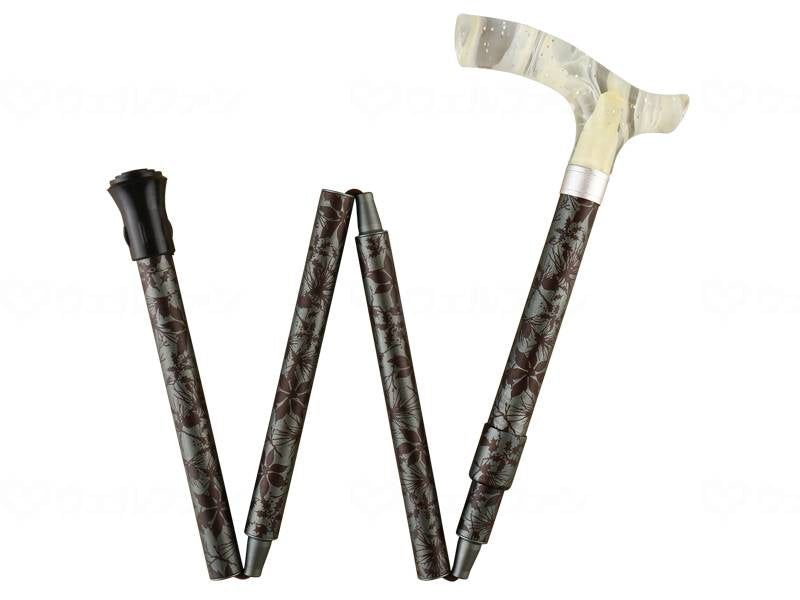 Sunbeam (Chaplin) Acrylic handle (white marble) Aluminum 4-fold Gray Blue Gray