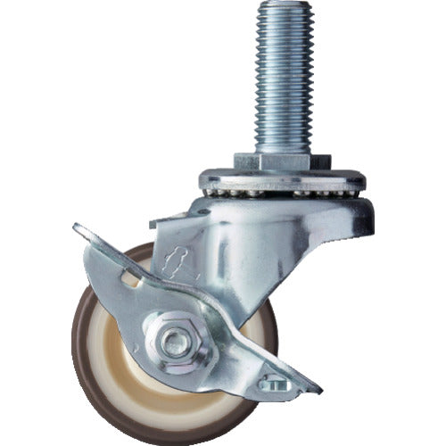 Hammer Screw-in type Swivel type urethane wheel (radial ball bearing) 50 mm with stopper 413SA-UB50 1 piece