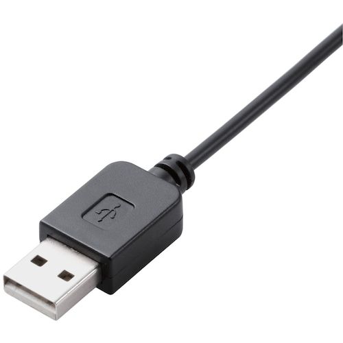 ELECOM Over-the-head type headset, single ear, USB, 30mm driver, black, HS-HP29UBK, 1 piece