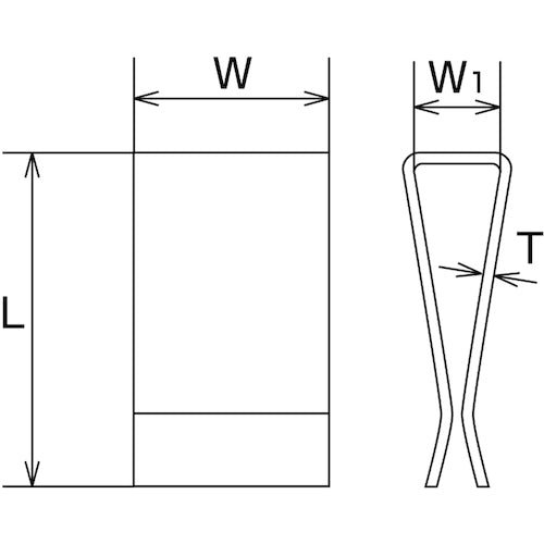 水本 ステンレスグレーチング金具 グレーチングクリップ GCJ型 35mm×20mm A-1560 1 個