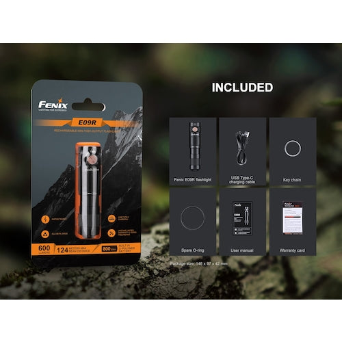 FENIX Rechargeable LED Light E09R E09R 1 piece