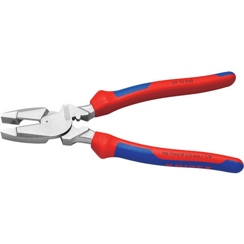 KNIPEX 架線工事用強力ペンチ圧着付 0915-240 1 丁