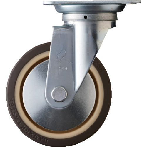 해머 선회식 우레탄 바퀴(나일론 휠・래디얼 볼 베어링) 150 mm 400S-UB150 1개