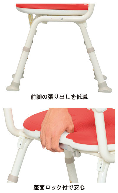 安寿 折りたたみシャワーベンチ IN-S (座面角型) / 536-346 グリーン 1 台