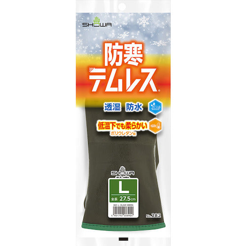 SHOWA 방한 장갑 No282 방한 템리스 올리브 그린 L 사이즈 NO282-LOG 1 쌍