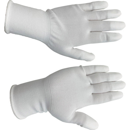 Mielove Urethane Gloves Fingertip Coated White S (10 pairs) NO.618-S 1 set