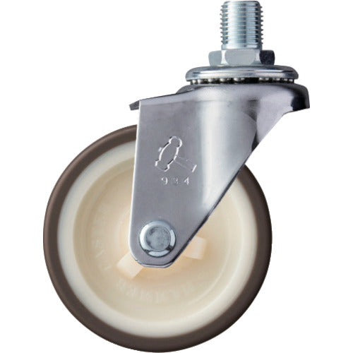 ハンマー ねじ込み旋回式ウレタン車輪(ナイロンホイール)65mm M12 420A-3UR65 1 個