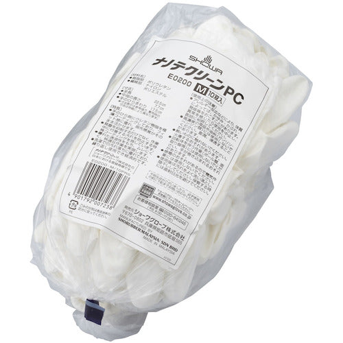 SHOWA Urethane Backless Gloves E0200 Nanoteclean PC 10 pairs White M size E0200-M 1 bag