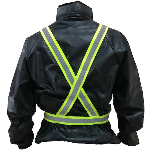 Fuji Gloves Stretchable Safety Tape Vest Fluorescent Yellow 8270-Y 1 Unit