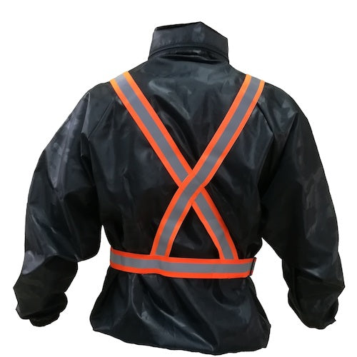 Fuji Gloves Stretchable Safety Tape Vest Fluorescent Orange 8270-OR 1 Unit