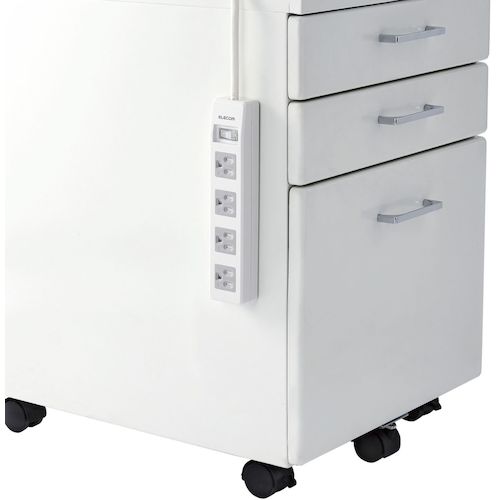 ELECOM Tap 3P4 Sockets 2P Sockets Group Switch Magnet Dust Shutter 1m RoHS T-T09-3410WH/RS 1 pc