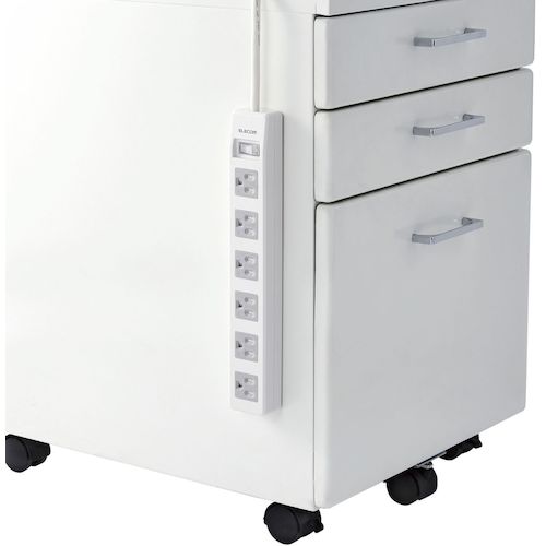 ELECOM Tap 3P6 Sockets 2P Sockets Group Switch Magnet Dust Shutter 3m RoHS T-T10-3630WH/RS 1 pc