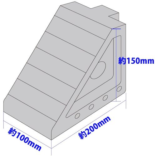 Meltec ゴム製 タイヤストッパー 1個 4t以下 FT-20 1 個