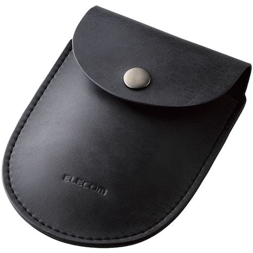 ELECOM Blue LED Mouse, Thin, Bluetooth Compatible, 4 Buttons, Pouch Included, Black, M-TM10BBBK, 1 pc