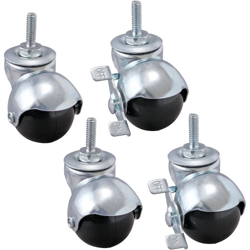 IRIS 537869 メタルミニ ボール型キャスター MM-19BC 1 S