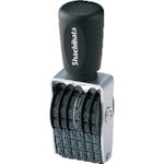 Shachihata Tart Rotating Rubber Stamp, European 6-Line No. 3, Gothic, CF-63GT, 1 pc