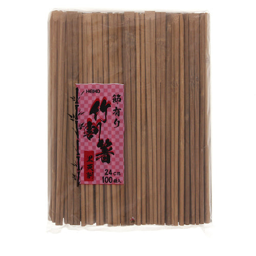 HEIKO 대나무 젓가락 24cm 흑천삭 절절 100개들이 004636322 1봉