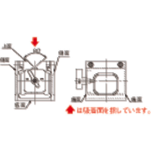 KANETEC 마그네틱 블록 마루형 블록 KYB형 흡착력 180N KYB-8A
