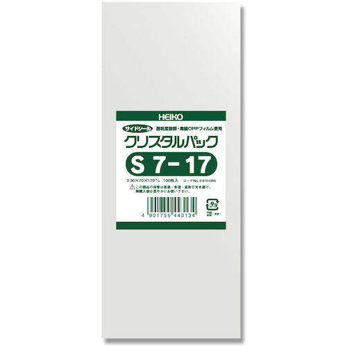 HEIKO OPP袋 クリスタルパック S 7−17 100枚入り 006751000 1 袋