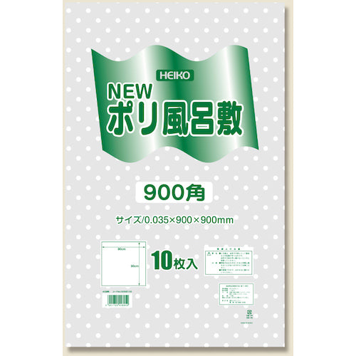 HEIKO N폴리 보자기 물방울 900각 투명 10장들이 006685106 1봉