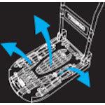 TRUSCO 樹脂台車 カルティオ(スチールハンドルタイプ)折畳 780X490 黒 ブレーキなし MPK-720-BK 1 台