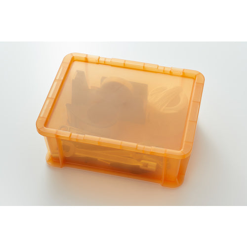 TRUSCO Skeleton Color Container Skelcon 9L Transparent Orange TSK-910OR 1 pc