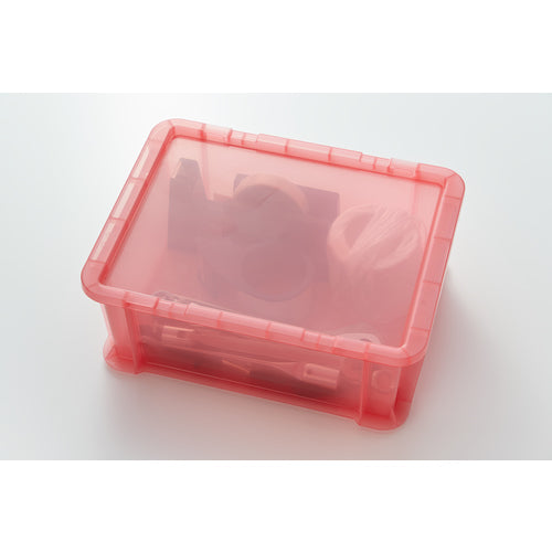 TRUSCO Skeleton Color Container Skelcon 9L Transparent Red TSK-910R 1 pc