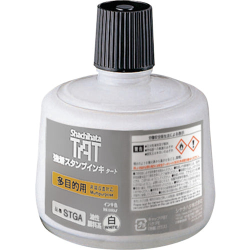 시야치하타 강착 스탬프 잉크 타트 다목적용 대병 화이트 STGA-3-W 1개