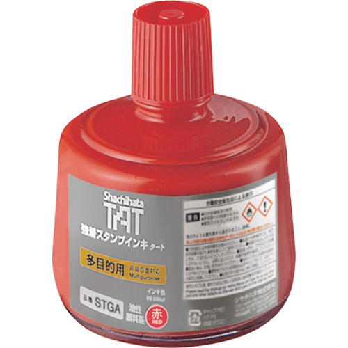 シヤチハタ 強着スタンプインキ タート多目的用 大瓶 赤 STGA-3-R 1 個